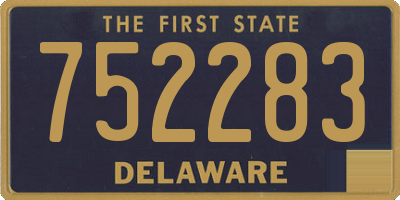 DE license plate 752283