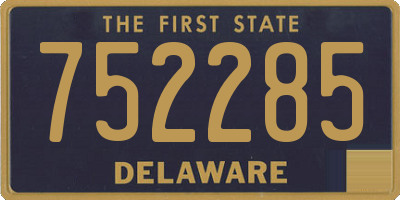 DE license plate 752285