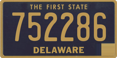 DE license plate 752286
