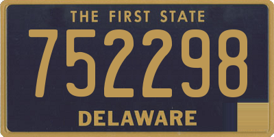 DE license plate 752298