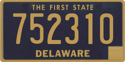DE license plate 752310