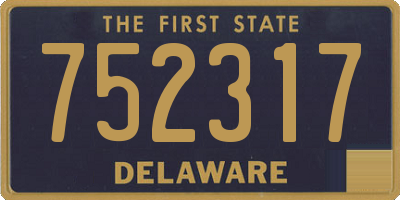 DE license plate 752317