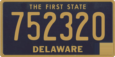 DE license plate 752320