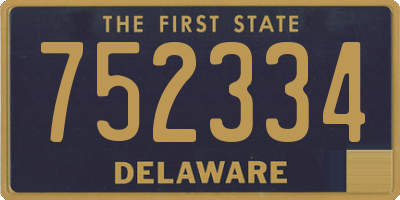 DE license plate 752334