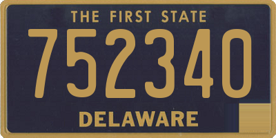DE license plate 752340