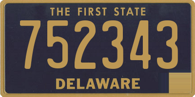 DE license plate 752343