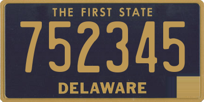 DE license plate 752345