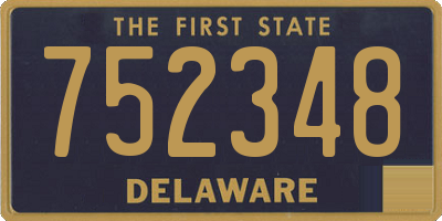 DE license plate 752348