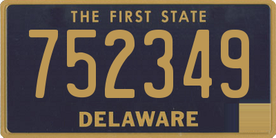 DE license plate 752349