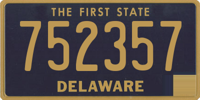 DE license plate 752357