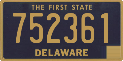 DE license plate 752361
