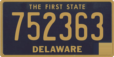 DE license plate 752363