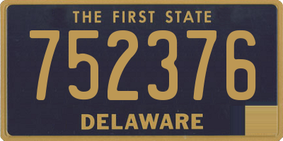 DE license plate 752376