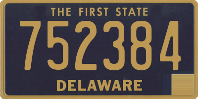 DE license plate 752384