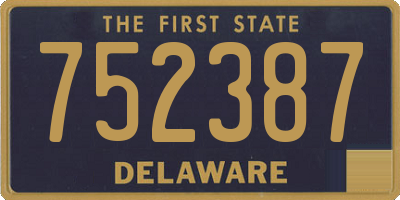 DE license plate 752387