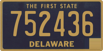 DE license plate 752436