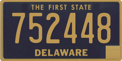 DE license plate 752448