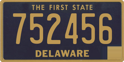 DE license plate 752456