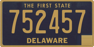 DE license plate 752457