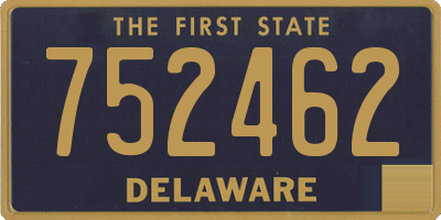 DE license plate 752462