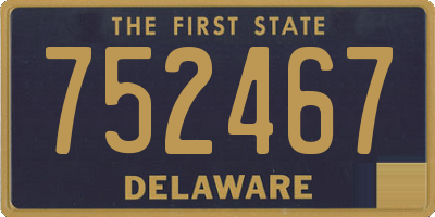 DE license plate 752467