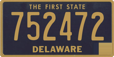 DE license plate 752472