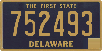 DE license plate 752493