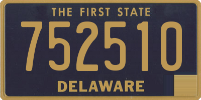 DE license plate 752510
