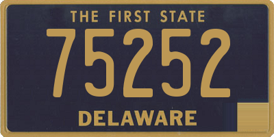 DE license plate 75252