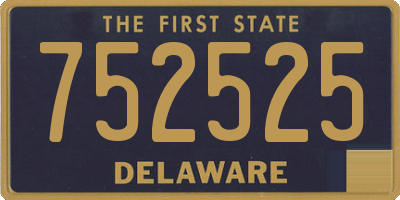 DE license plate 752525