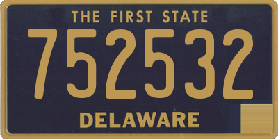 DE license plate 752532