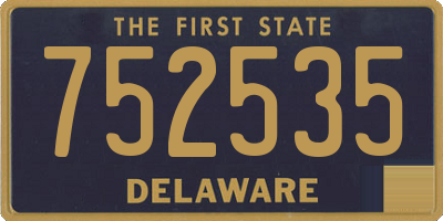 DE license plate 752535
