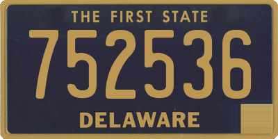 DE license plate 752536