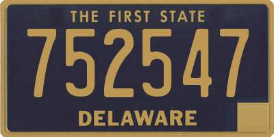 DE license plate 752547