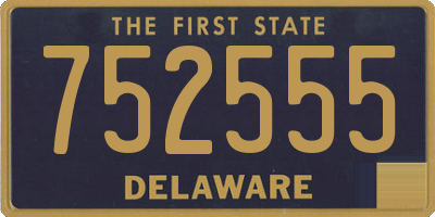 DE license plate 752555