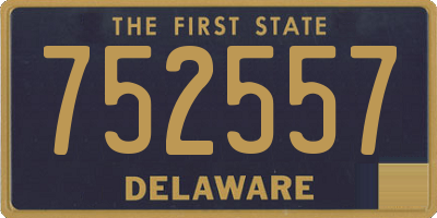 DE license plate 752557