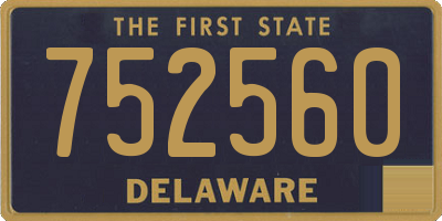 DE license plate 752560