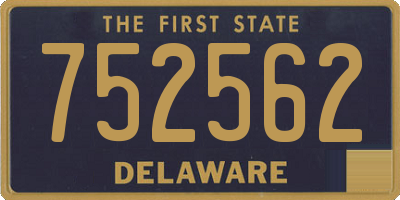 DE license plate 752562