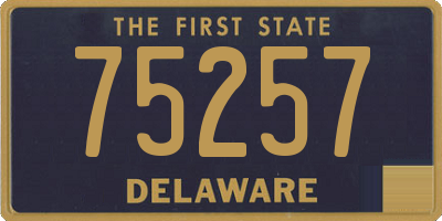DE license plate 75257