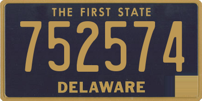 DE license plate 752574