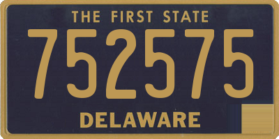 DE license plate 752575