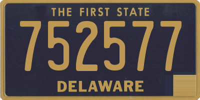 DE license plate 752577