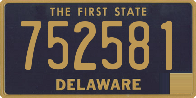 DE license plate 752581