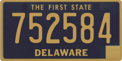 DE license plate 752584