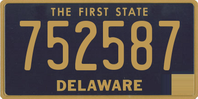 DE license plate 752587