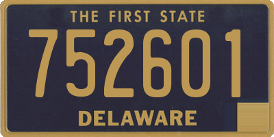DE license plate 752601