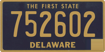 DE license plate 752602