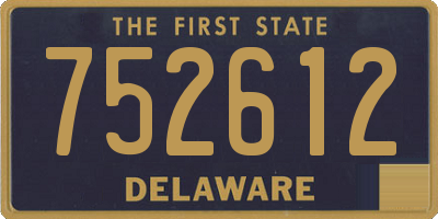 DE license plate 752612