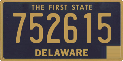 DE license plate 752615