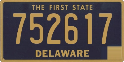 DE license plate 752617